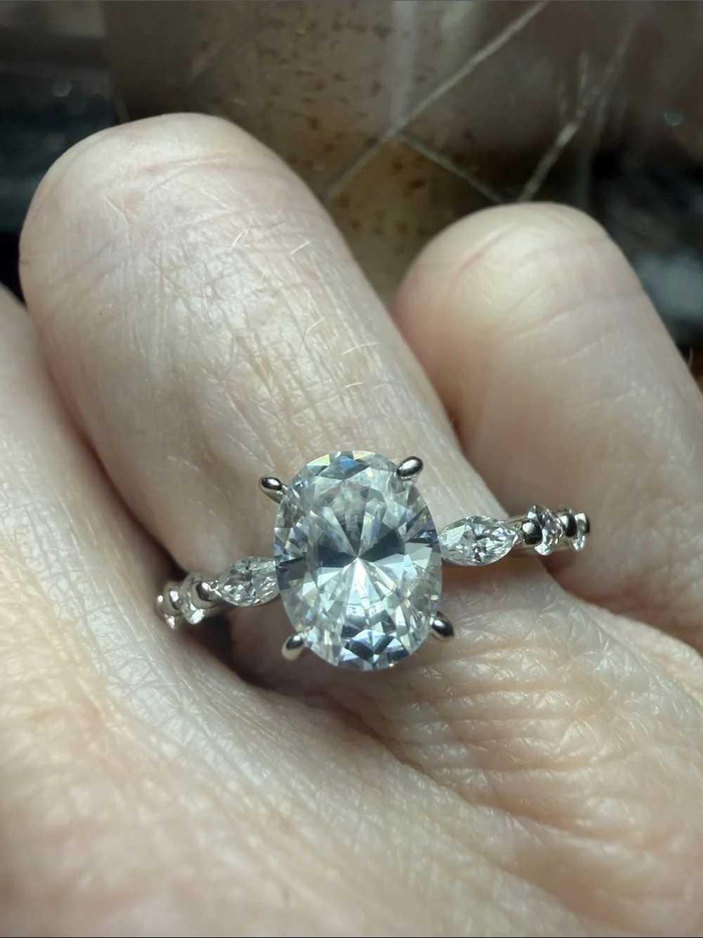 2 CT Oval solitaire GRA CERTIFIED MOISSANITE DIAMOND 925 Sterling Silver Ring